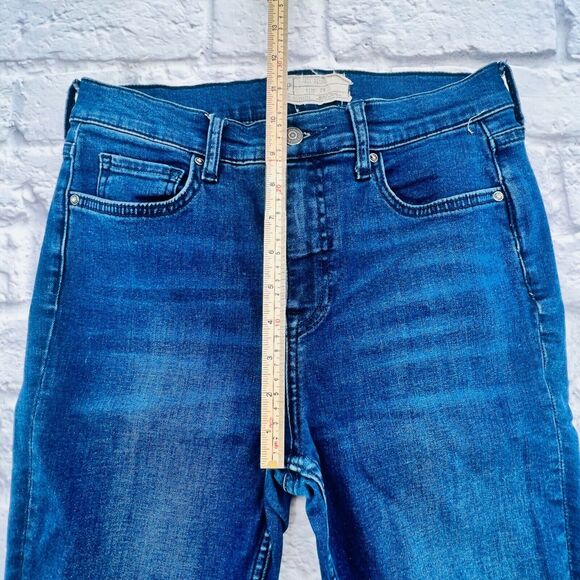Free People Jeans Women's Size 29 Blue High Rise Stretch Destroyed Skinny - Picture 8 of 10